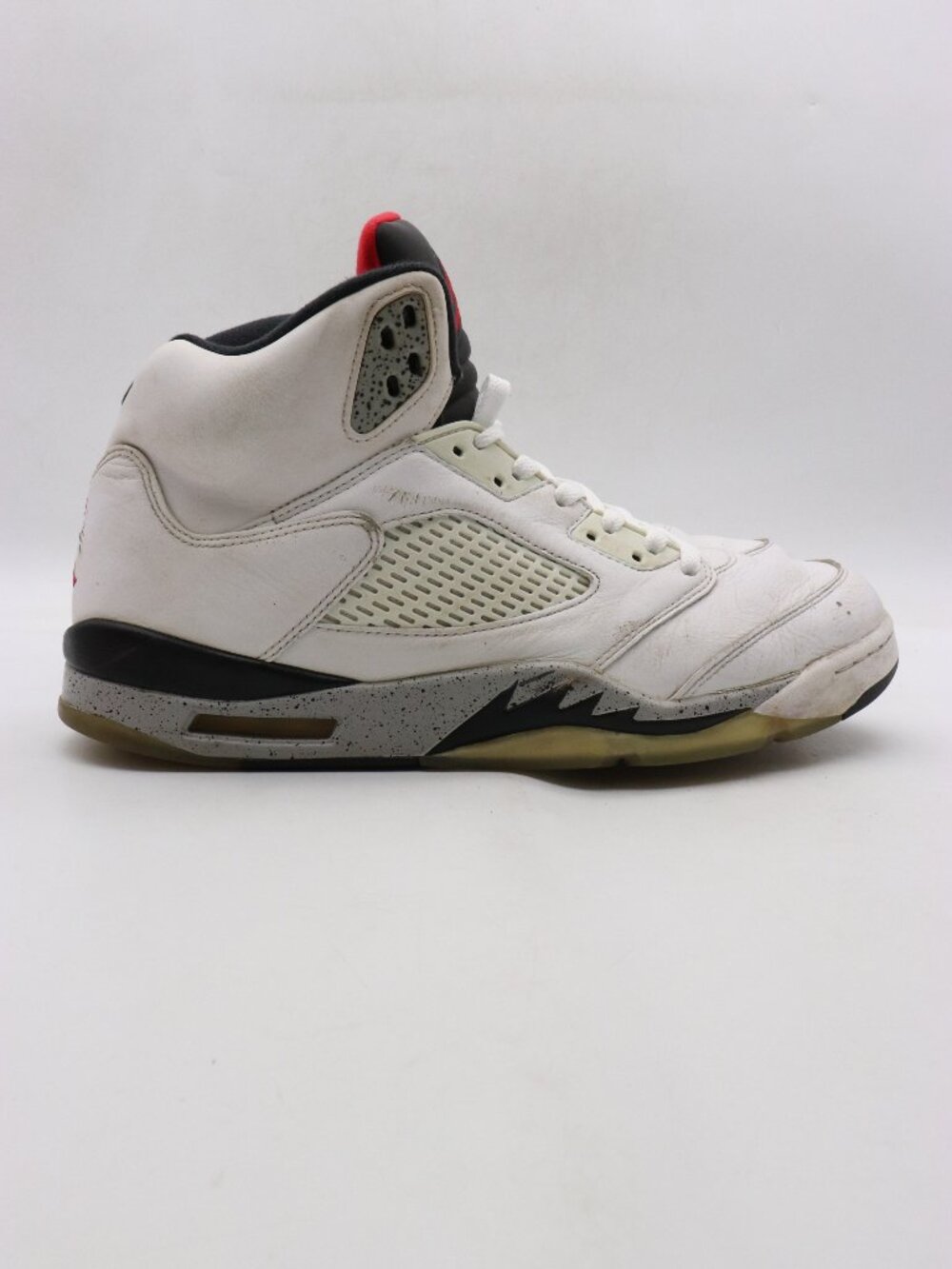 Nike Air Jordan 5 V Men's Size 11.5 White Cement Retro Black Sneakers 136027-104